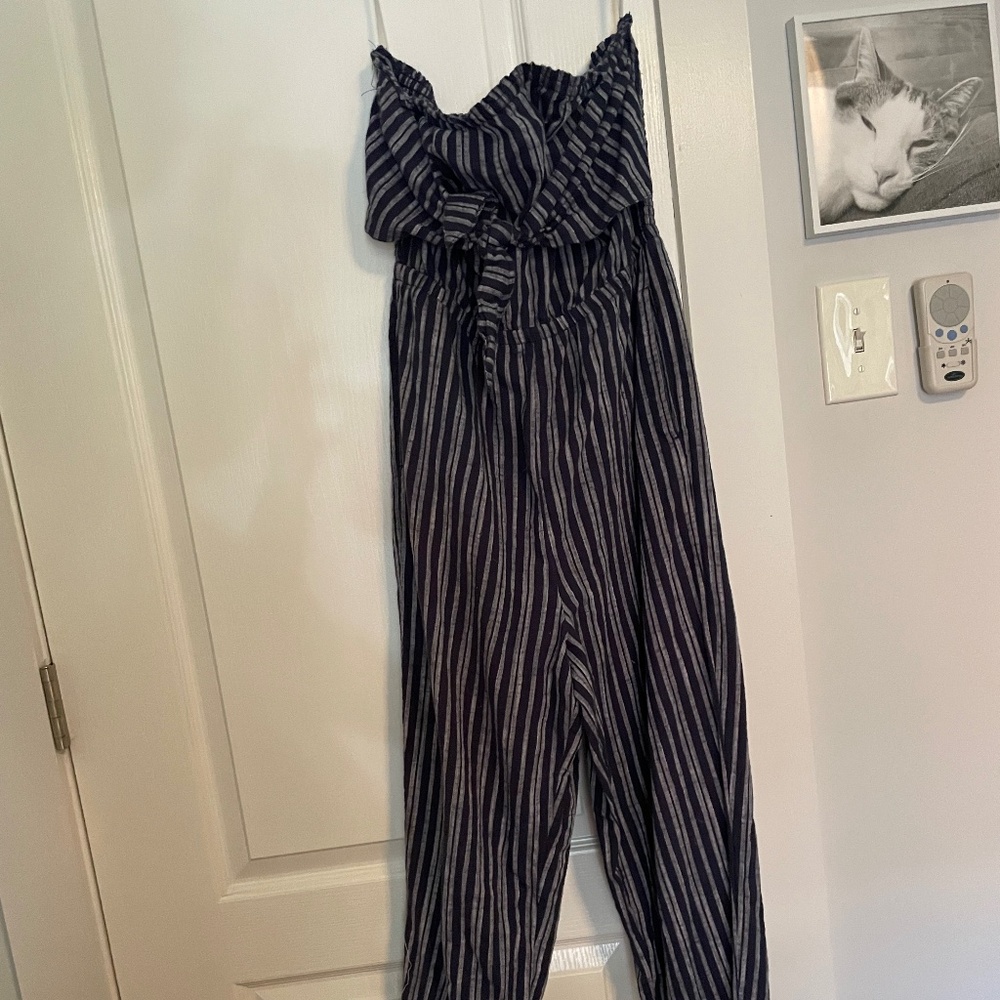 Aerie strapless romper linen